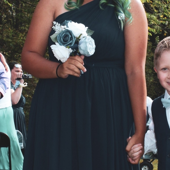 Azazie Mathilda Bridesmaids Navy Blue Dress - Picture 4 of 4